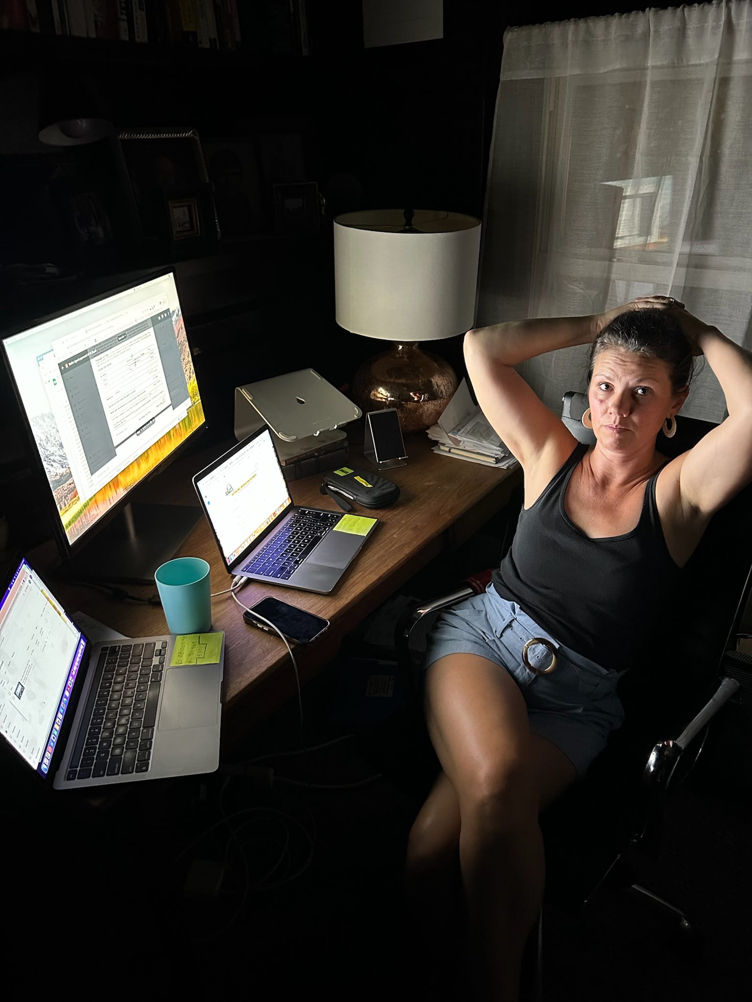 Eleven at night. Three screens, one supplier, no answer yet.
